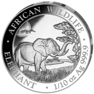 10 Sh Elefant 1/10 oz Ag 2019