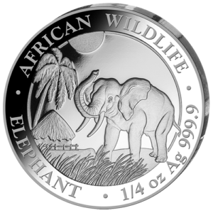 25 Sh Elefant 1/4 oz Ag 2017