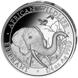 25 Sh Elefant 1/4 oz Ag 2018