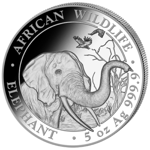 500 Sh Elefant 5 oz Ag 2018