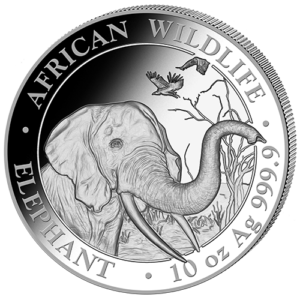 1000 Sh Elefant 10 oz Ag 2018