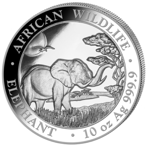 1000 Sh Elefant 10 oz Ag 2019
