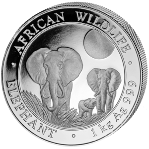 2000 Sh Elefant 1 kg Ag 2014