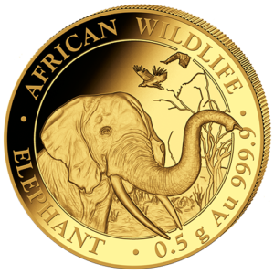 20 Sh Elefant 0,5 g. Au 2018