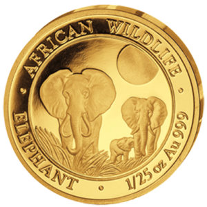 50 Sh Elefant 1/25 oz Au 2014