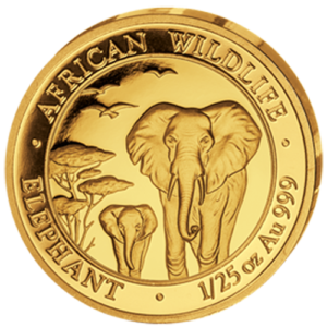 50 Sh Elefant 1/25 oz Au 2015