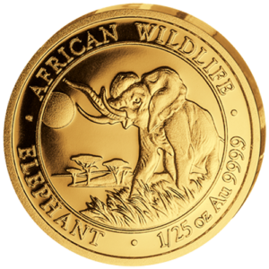50 Sh Elefant 1/25 oz Au 2016