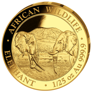 50 Sh Elefant 1/25 oz Au 2020