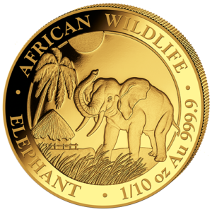 100 Sh Elefant 1/10 oz Au 2017