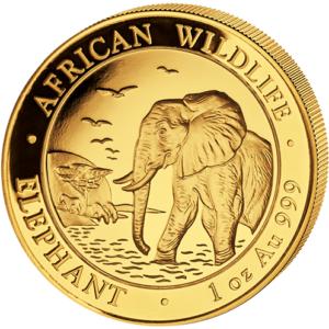 1000 Sh Elefant 1 oz Au 2010