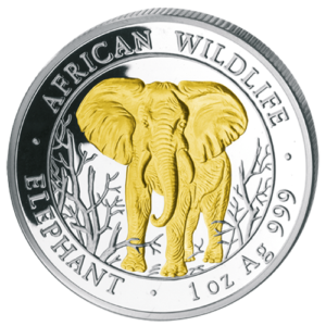 1000 Sh Elefant Goldveredelt 2004