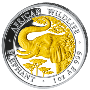 1000 Sh Elefant Goldveredelt 2005