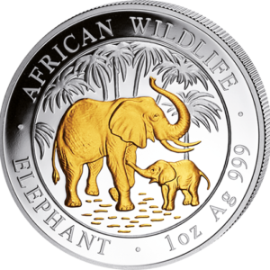 100 Sh Elefant Goldveredelt 2007