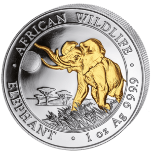 100 Sh Elefant Goldveredelt 2016