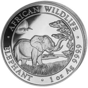100 Sh Elefant 1 oz Ag 2019