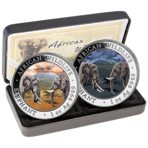 2 x100 Sh Elefant "Tag & Nacht" 2020