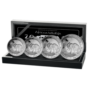 1800 Sh Elefanten 1/10-1 oz polierte Platte Satz 2017