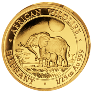 50 Sh Elefant 1/25 oz Au 2011