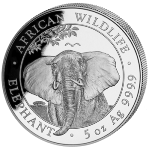 500 Sh Elefant 5 oz Ag 2021