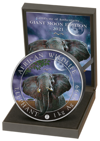 2000 Sh Elefant 1 Kg Ag Giant Moon 2021 – Bild 3