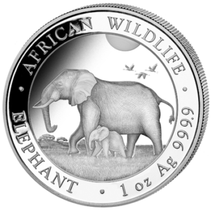 100 Sh Elefant 1 oz Ag 2022