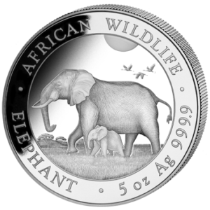 500 Sh Elefant 5 oz Ag 2022