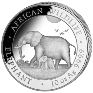 1000 Sh Elefant 10 oz Ag 2022