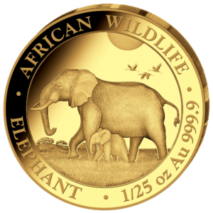 50 Sh Elefant 1/25 oz Au 2022