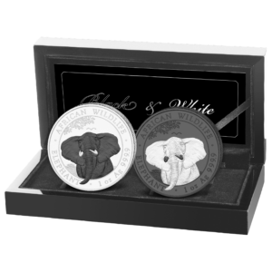 2x100 Sh Elefant Black & White Satz 2021