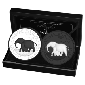 2x100 Sh Elefant Black & White Satz 2022