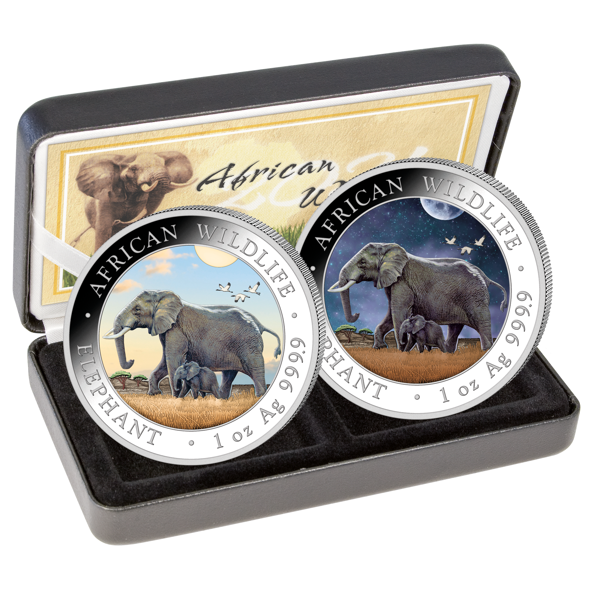 2 x100 Sh Elefant "Tag & Nacht" 2022