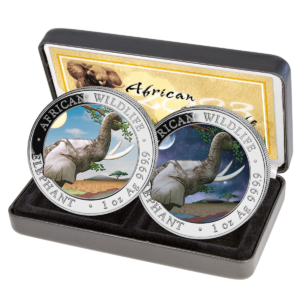 2 x100 Sh Elefant "Tag & Nacht" 2023