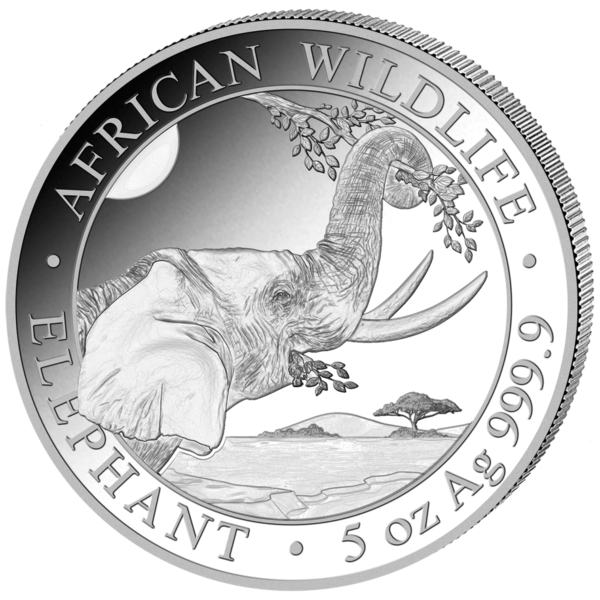 500 Sh Elefant 5 oz Ag 2023