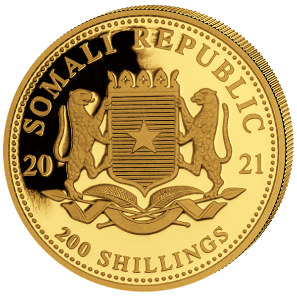 200 Sh Elefant 1/4 oz Au 2021 – Bild 2