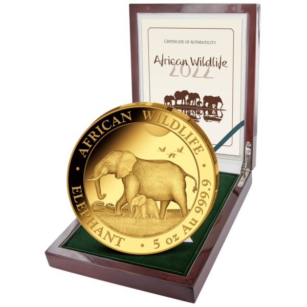 1500 Sh Elefant 5 oz Au 2022 – Bild 3