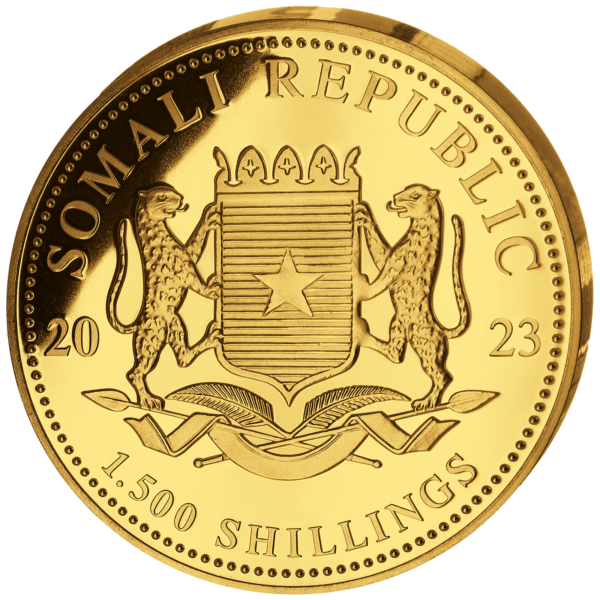 1500 Sh Elefant 5 oz Au 2023 – Bild 2