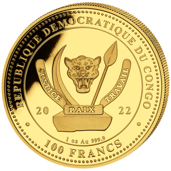 100 Fr Bär 1 oz Au 2022 – Bild 2