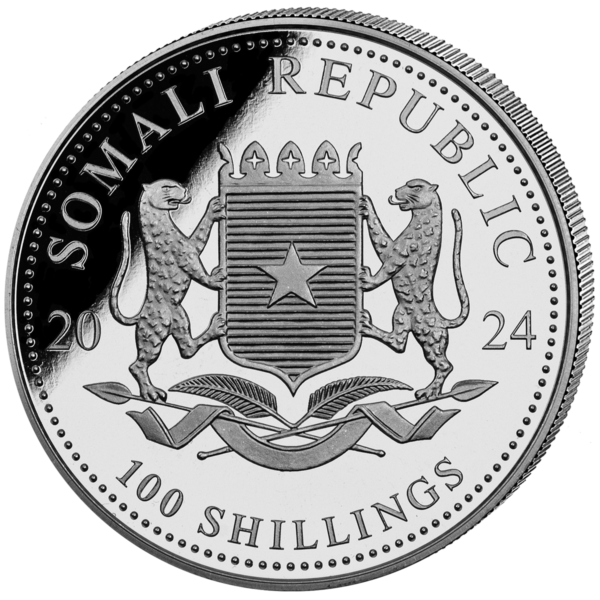 100 Sh Elefant 1 oz Ag 2024 – Bild 2
