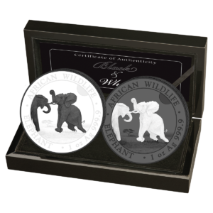 2x100 Sh Elefant Black & White Satz 2024
