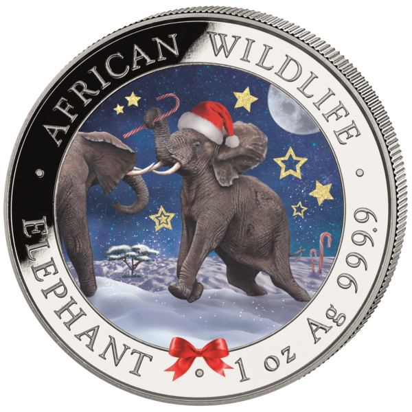 100 Sh Elefant Schneekugel 2024 – Bild 3