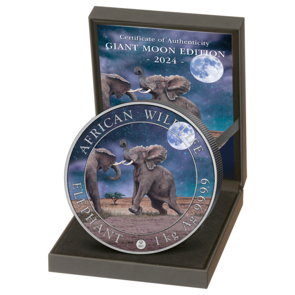 2000 Sh Elefant 1 Kg Ag Giant Moon 2024 – Bild 3