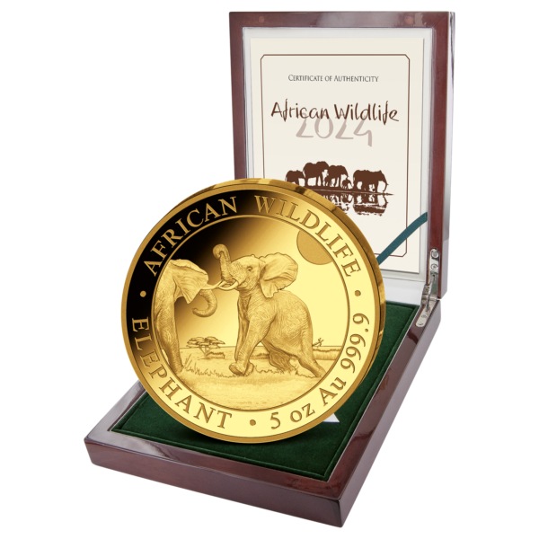 1500 Sh Elefant 5 oz Au 2024 – Bild 3